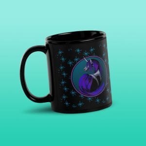 dark unicorn mug