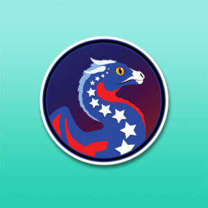 Patriotic Dragon Sticker